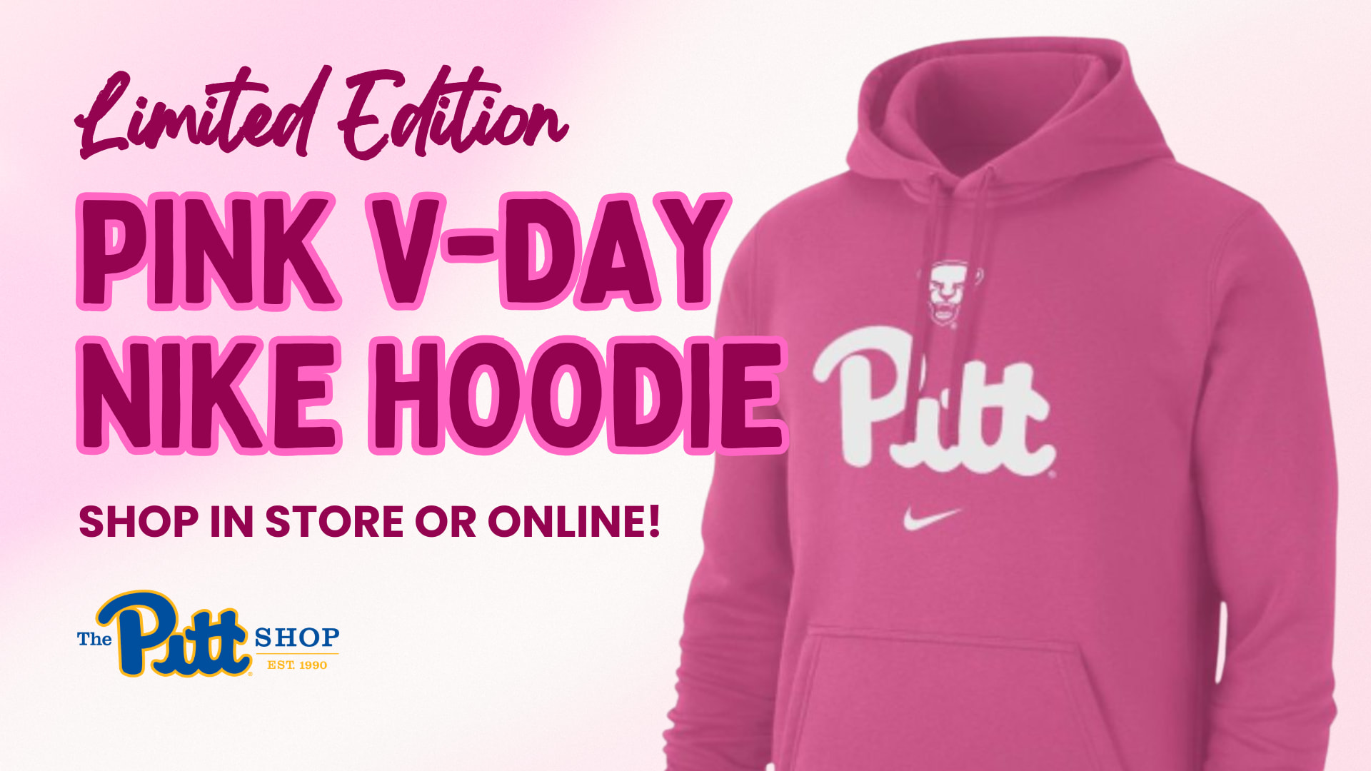 Click to shop limited eidtion pink Nike Hoodie.