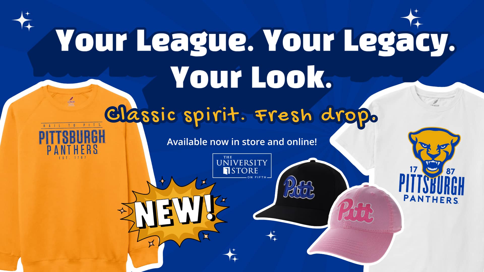 Click to shop our League concept shop. New items are in for Fall.